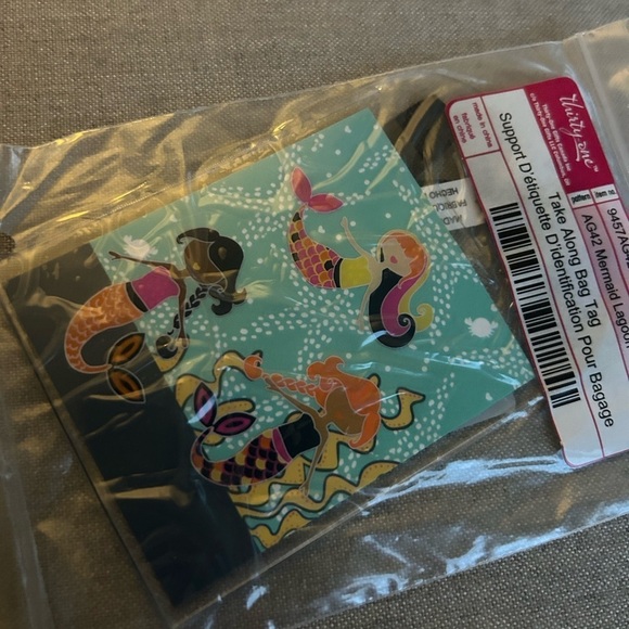 Thirty One NEW Take along bag tag, luggage, travel, mermaid print - Picture 5 of 6
